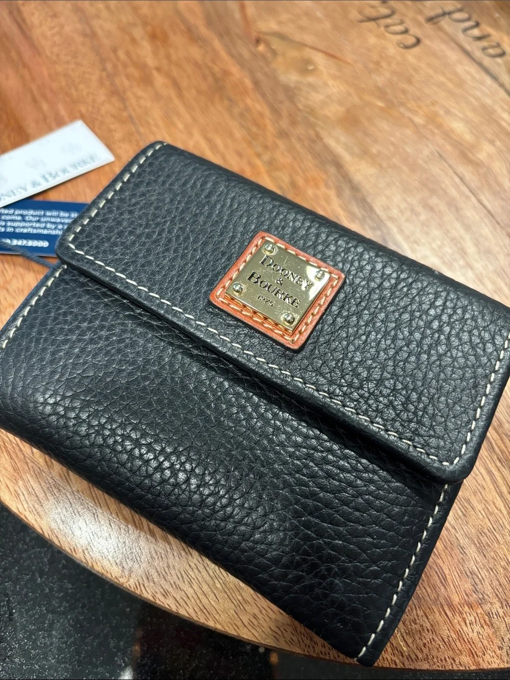 Dooney & Bourke Black Pebbled Leather Wallet